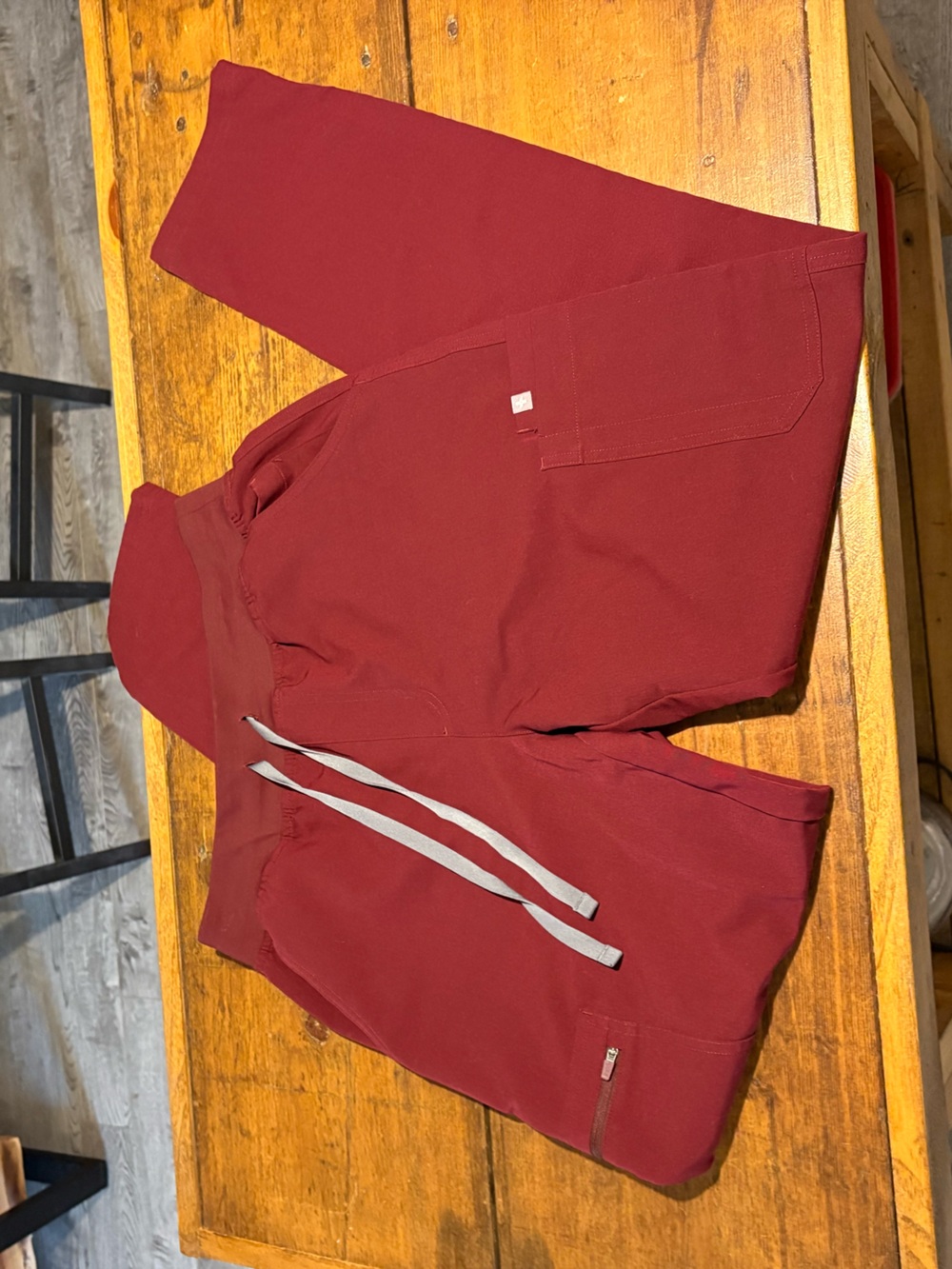 Figs Women’s Burgundy Scrub Set - Picture 2 of 10